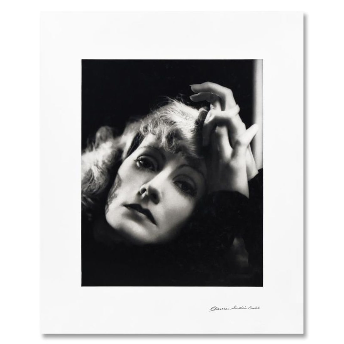 Clarence Sinclair Bull (1895-1979), "Greta Garbo" Limited Edition Photograph, Numbered and Stamp (1 of 2)