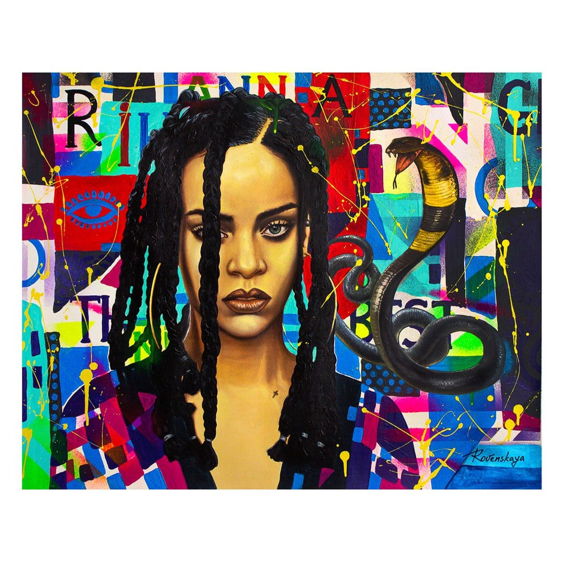 Nastya Rovenskaya- Original Oil on Canvas "Soul": Artist: Nastya Rovenskaya. Medium: Original Oil on Canvas. Title: Soul. Size: 24" x 30". Signature: Hand signed by the artist. Certificate of Authenticity: From the publisher. Reference#: 35441.