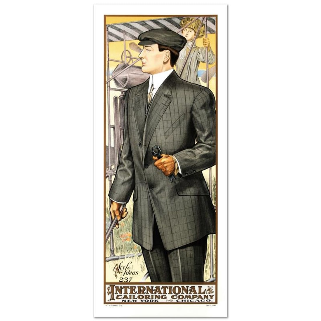 RE Society, "International Tailoring" Hand Pulled Lithograph. Includes Letter of Authenticity.: International Tailoring is a hand pulled lithograph on paper by the RE Society. Includes letter of authenticity. Measures approx. 15" x 34.5" (with border), 12.5" x 32.5" (image). Reference#: 93311.