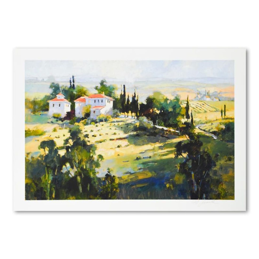 Marilyn Simandle, "Tuscan Sun" Limited Edition, Numbered and Hand Signed with Letter of: Tuscan Sun is a limited edition giclee on paper by Marilyn Simandle, numbered and hand signed by the artist. Includes Letter of Authenticity. Measures approx. 40" x 28" (border), 36" x 24" (image). Re