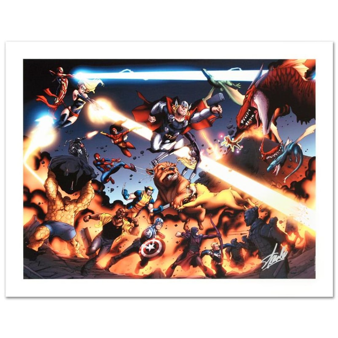 Stan Lee Signed, Marvel Comics "I Am An Avenger #4" Limited Edition Canvas, Numbered 3/99 with COA.