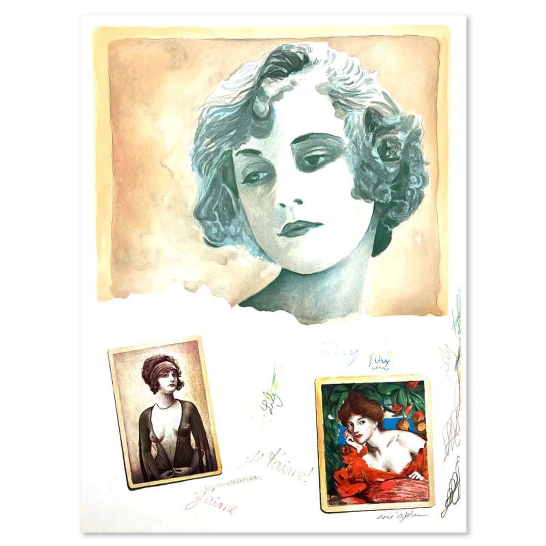 Arie Azene, Hand Signed, Numbered Limited Edition with Letter of Authenticity.: This is a limited edition on paper by Arie Azene. The piece comes hand signed by the artist, numbered, and with a letter of authenticity. Measures approximately 28" x 19". Reference#: 89786.