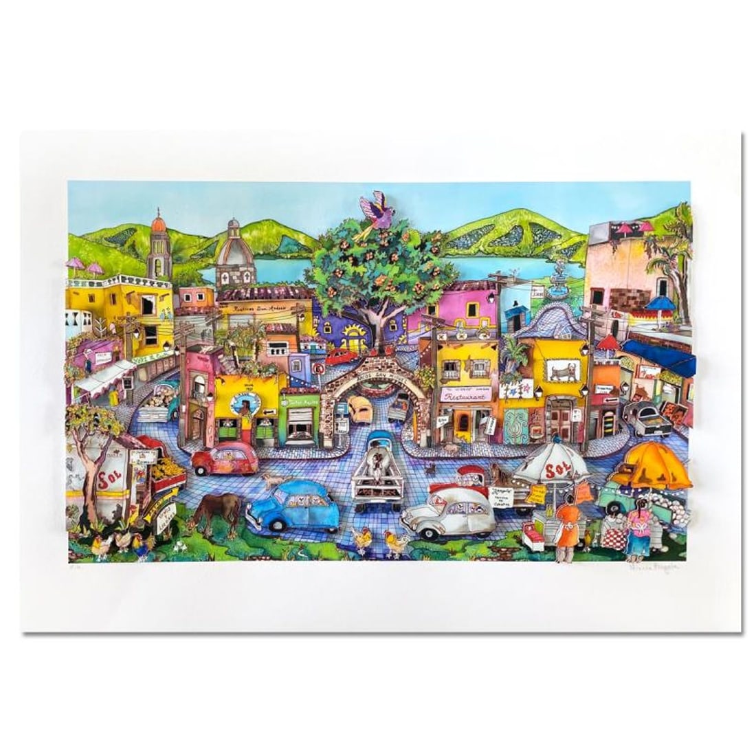 Linnea Pergola, "San Miguel de Allende, Mexico" 3D Limited Edition, Hand Signed with Letter of