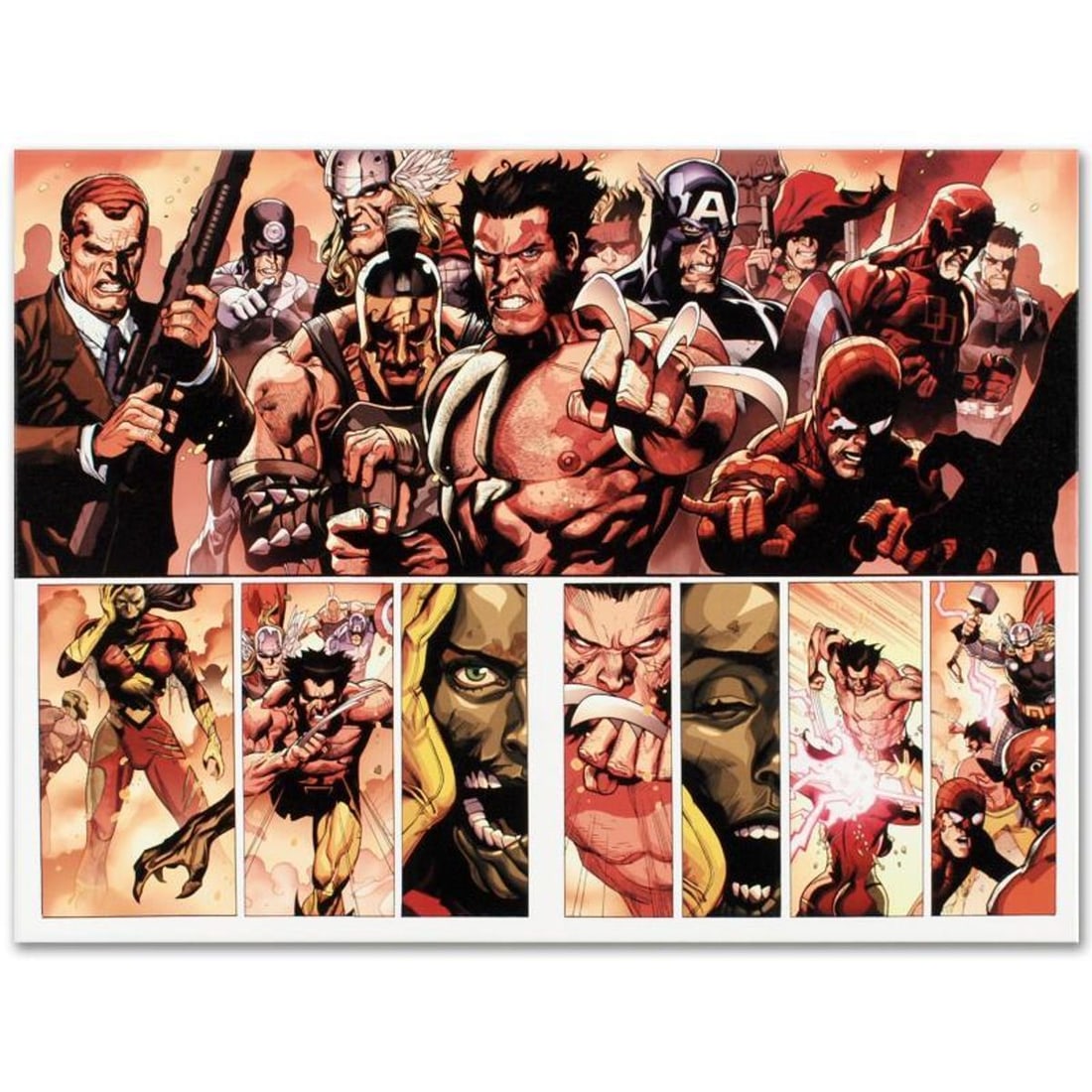Marvel Comics "Secret Invasion #8" Numbered Limited Edition Giclee on Canvas by Leinil Francis Yu