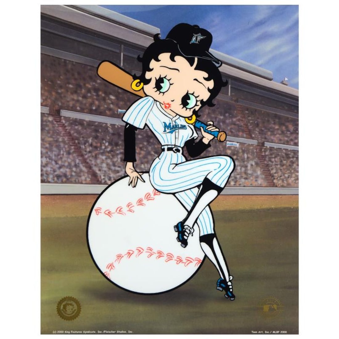 Betty on Deck, Marlins Limited Edition Sericel from King Features Syndicate, Inc., Numbered with