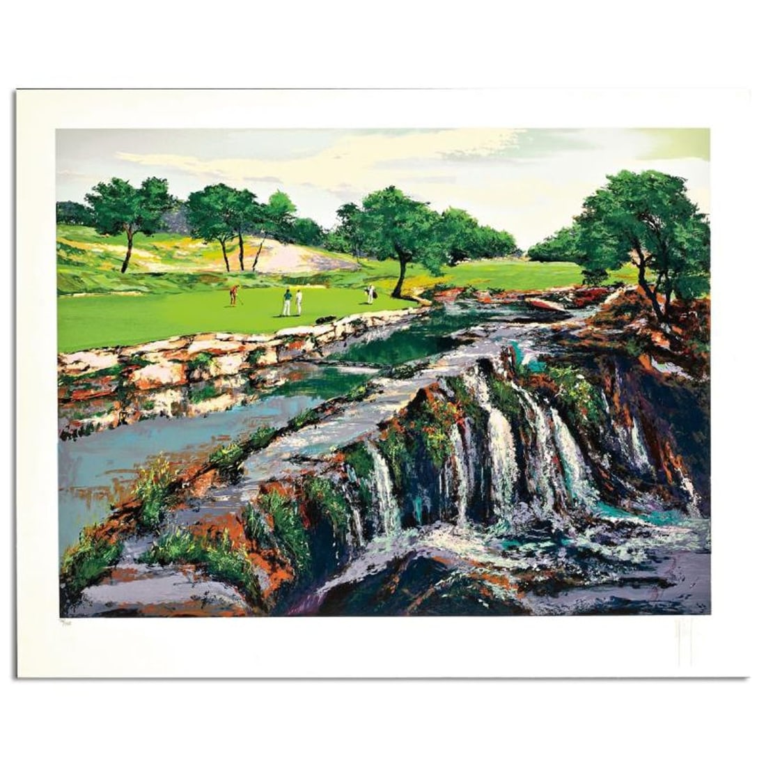 Mark King (1931-2014), "Hills Of Lakeway #7" Hand Signed Limited Edition Serigraph with Letter of: Hills Of Lakeway #7 is a limited edition serigraph on paper by Mark King (1931-2014). Hand signed and numbered, this piece comes with a letter of authenticity and measures approximately 24" x 32" (ima