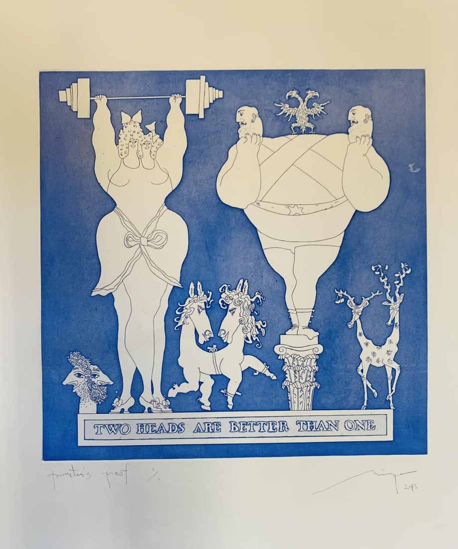 Mikhail Maofis (Mayofis)- Etching on paper: Artist: Mikhail Maofis (Mayofis). Medium: Etching on paper. Size: 24" x 30". Signature: Hand signed and numbered. Reference#: 24996.