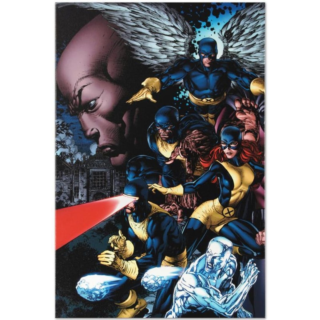 Marvel Comics "X-Men: Legacy #208" Numbered Limited Edition Giclee on Canvas by David Finch with: A piece of comic book history, this limited edition, from original art by David Finch, depicts a team of heroic X-Men. In 2003, Finch came to Marvel Comics for a year-long arc on Ultimate X-Men, after