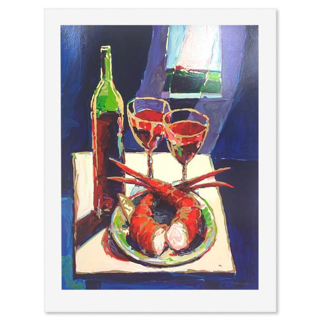 Robert Burridge, "Food for Thought" Limited Edition Serigraph, HC Numbered and Hand Signed with: Food for Thought is a limited edition serigraph on paper by Robert Burridge, HC numbered and hand signed by the artist. Includes Letter of Authenticity. Measures approx. 42" x 32" (border), 36" x 27" 