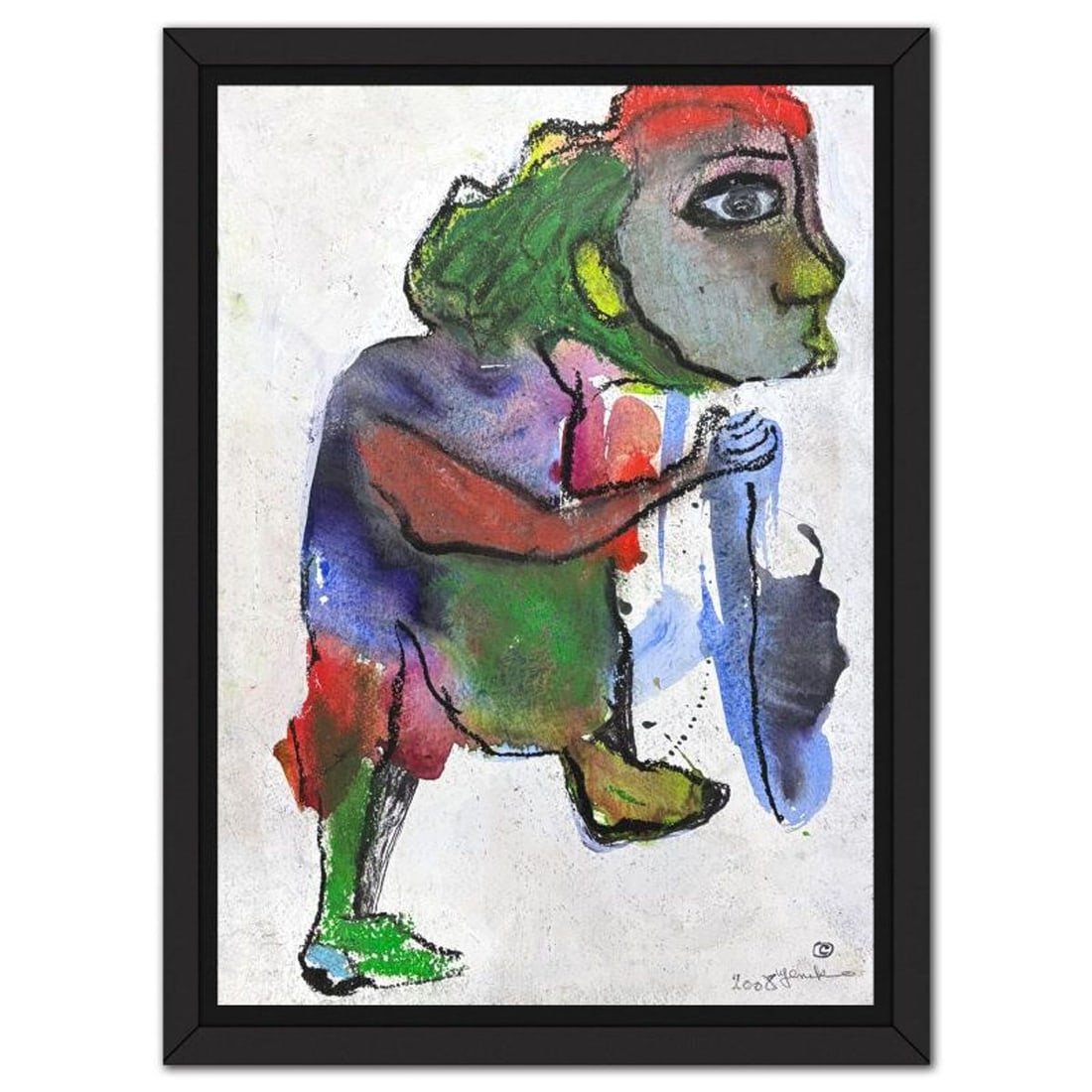 Jenik Cook, Framed Hand Signed Original Painting with Letter of Authenticity.: This is an original acrylic painting on paper by Jenik Cook. Hand signed by the artist, it includes Letter of Authenticity. This piece comes from the artist's personal collection. Measures