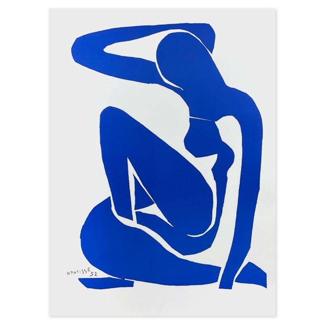 Henri Matisse 1869-1954 (After), "Nu Bleu I" Limited Edition Lithograph with Certificate of: Nu Bleu I is a limited edition lithograph by Henri Matisse (1869-1954) bearing the plate signature of the artist. This piece comes from an edition of 200 authorized by the Matisse Estate; the edition 