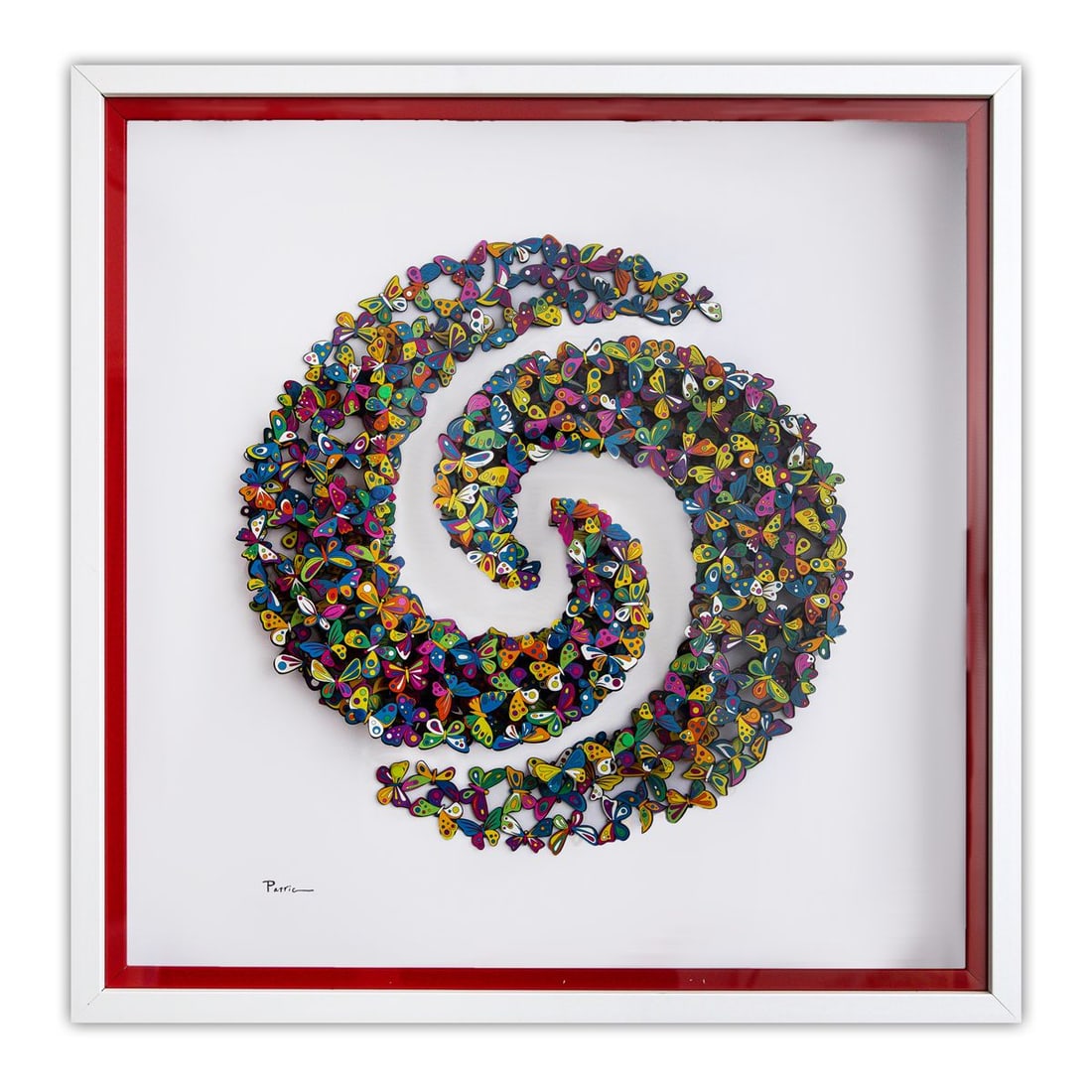 Patricia Govezensky- 3D Multilayered Woodcut "Cycle of Transformation": Artist: Patricia Govezensky. Medium: 3D Multilayered Woodcut. Title: Cycle of Transformation. Size: 20" x 20". Measures approx. 24" x 24" (framed). Signature: Hand Signed by the artist. Certificate of