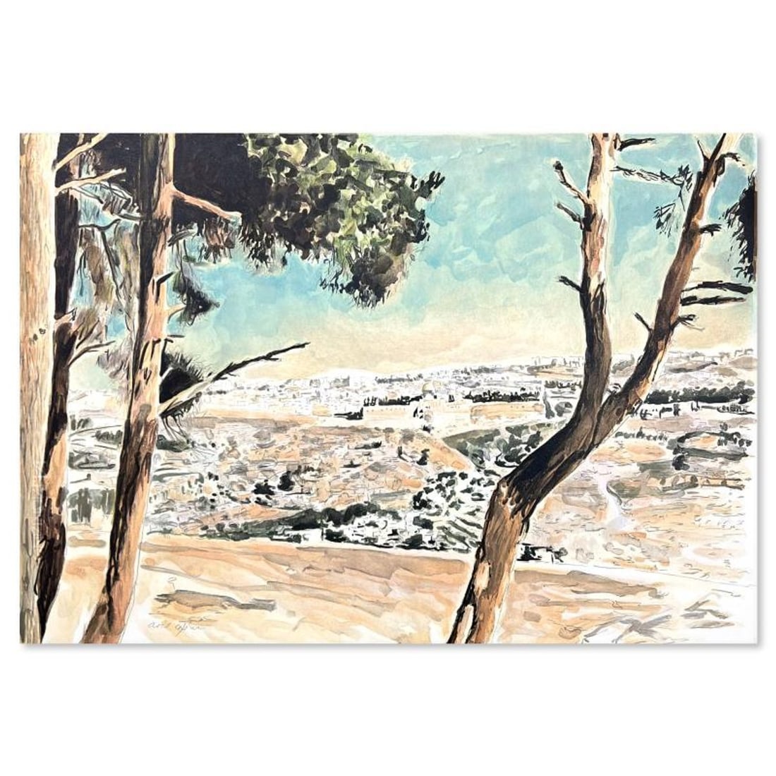 Arie Azene, Hand Signed, Numbered Limited Edition with Letter of Authenticity.: This is a limited edition on paper by Arie Azene. The piece comes hand signed by the artist, numbered, and with a letter of authenticity. Measures approximately 19" x 27.5". Reference#: 89798.