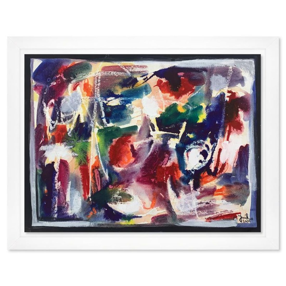 Jenik Cook, Framed Original Acrylic Painting, Hand Signed, Letter of Authenticity.: This is an original acrylic painting on paper by Jenik Cook. Hand signed by the artist, it includes Letter of Authenticity. This piece comes from the artist's personal collection. Measures approximate