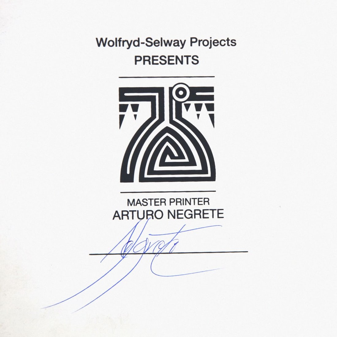 Wolfryd-Selway Projects- Silkscreen - 2