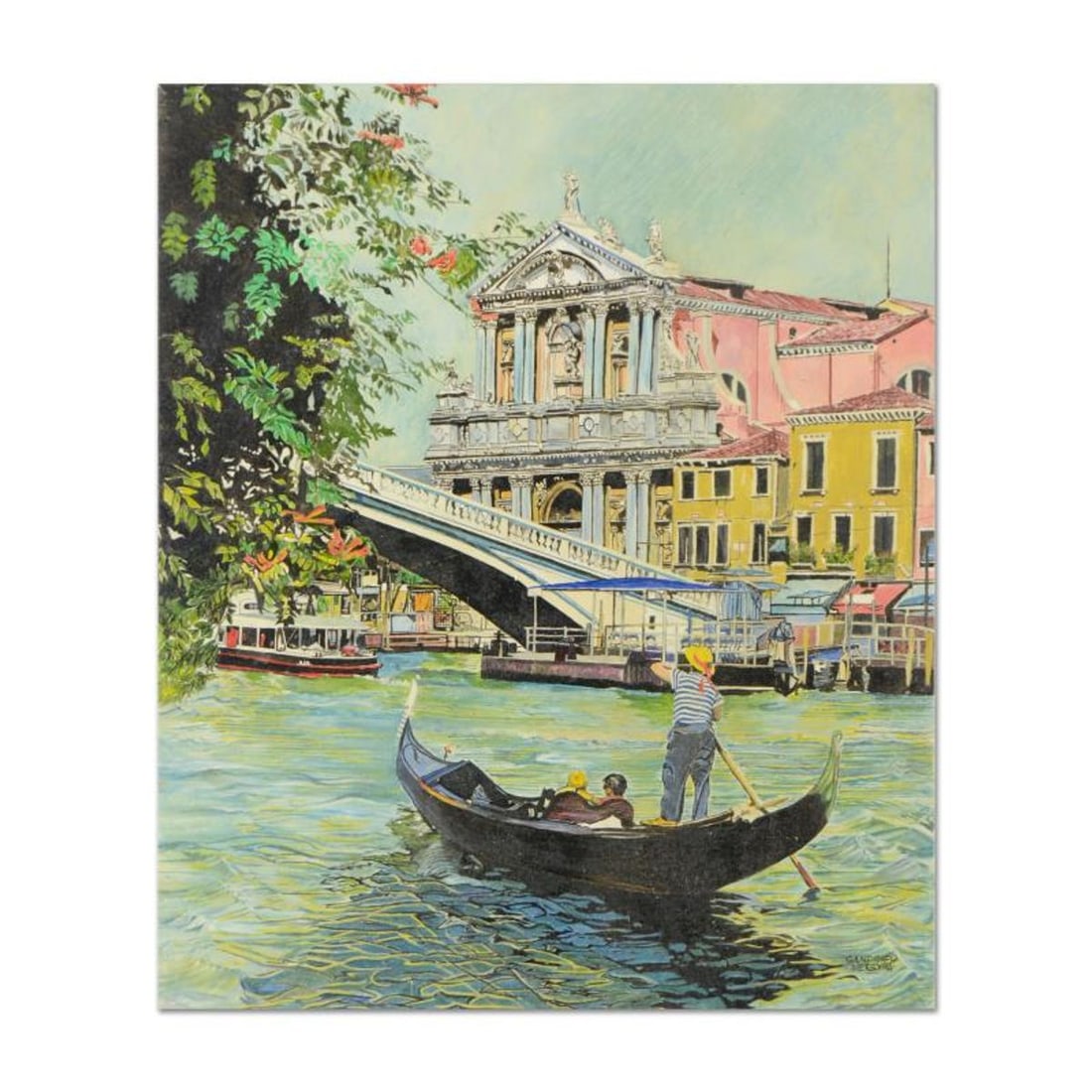 Gandolfo Pereyra, "Grand Canal" Original Oil Painting on Canvas, Hand Signed with Letter of: Grand Canal is an original oil painting on stretched canvas by Gandolfo Pereyra, hand signed by the artist. Includes Letter of Authenticity. Measures approx. 20" x 24" (image).