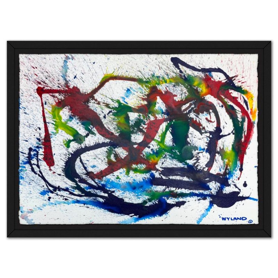Wyland, Framed Original Watercolor Painting, Hand Signed with Letter of Authenticity.: This is an original watercolor painting on paper by Wyland, hand signed by the artist. This piece comes custom framed. Includes Letter of Authenticity. Measures approx. 34" x 48" (frame), 26" x 40" (i
