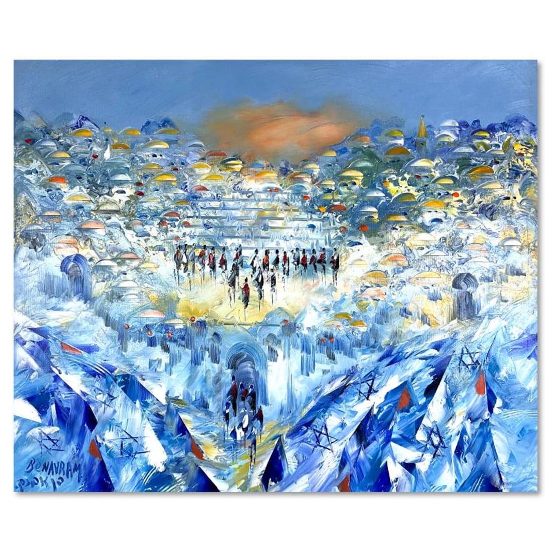 Ben Avram, Original Oil Painting on Gallery Wrapped Canvas, Hand Signed with Letter of Authenticity.: This is an original oil painting on canvas by Ben Avram, hand signed by the artist. This piece comes gallery wrapped. Includes Letter of Authenticity. Measures approx. 24" x 20" (image).