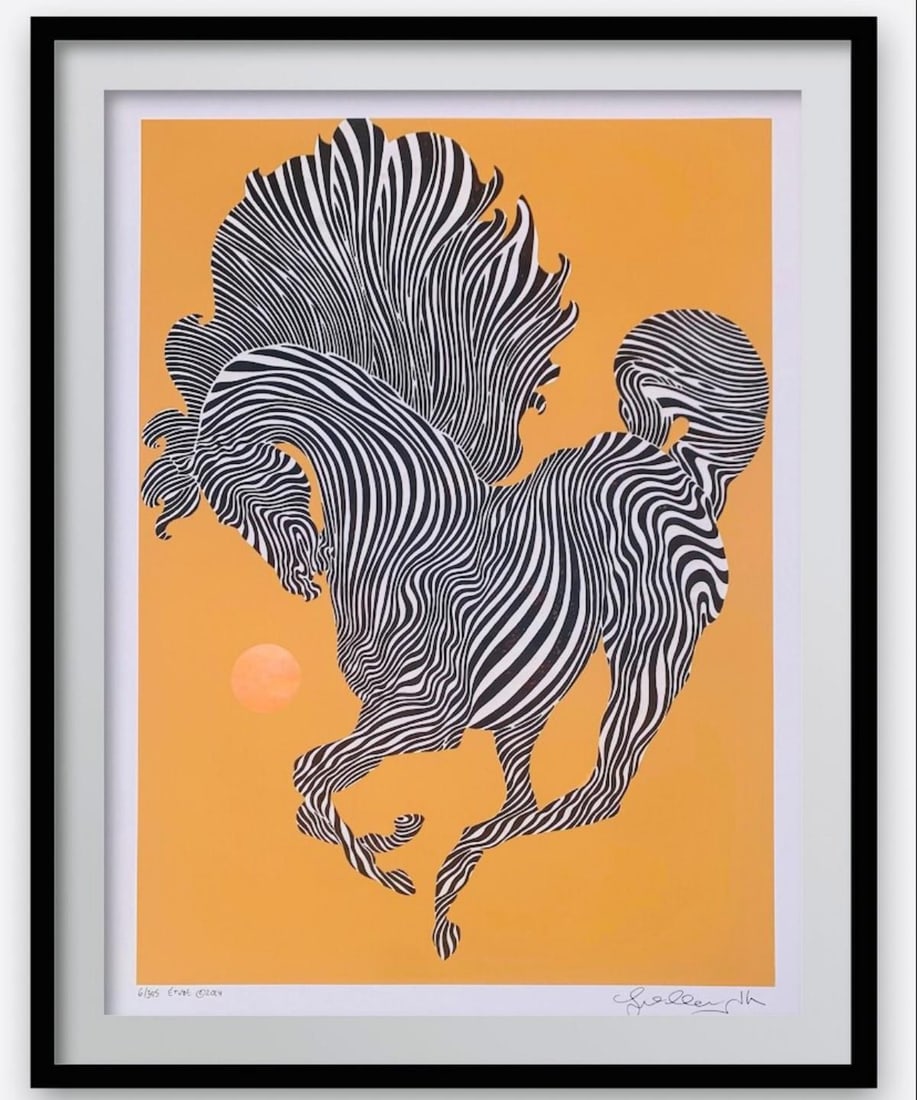 Guillaume Azoulay- Limited edition print on paper: Artist: Guillaume Azoulay. Medium: Limited edition print on paper. Size: 18" x 25". Measures approx. 26" x 33" (framed). Signature: Hand Signed and numbered. Reference#: 25157.