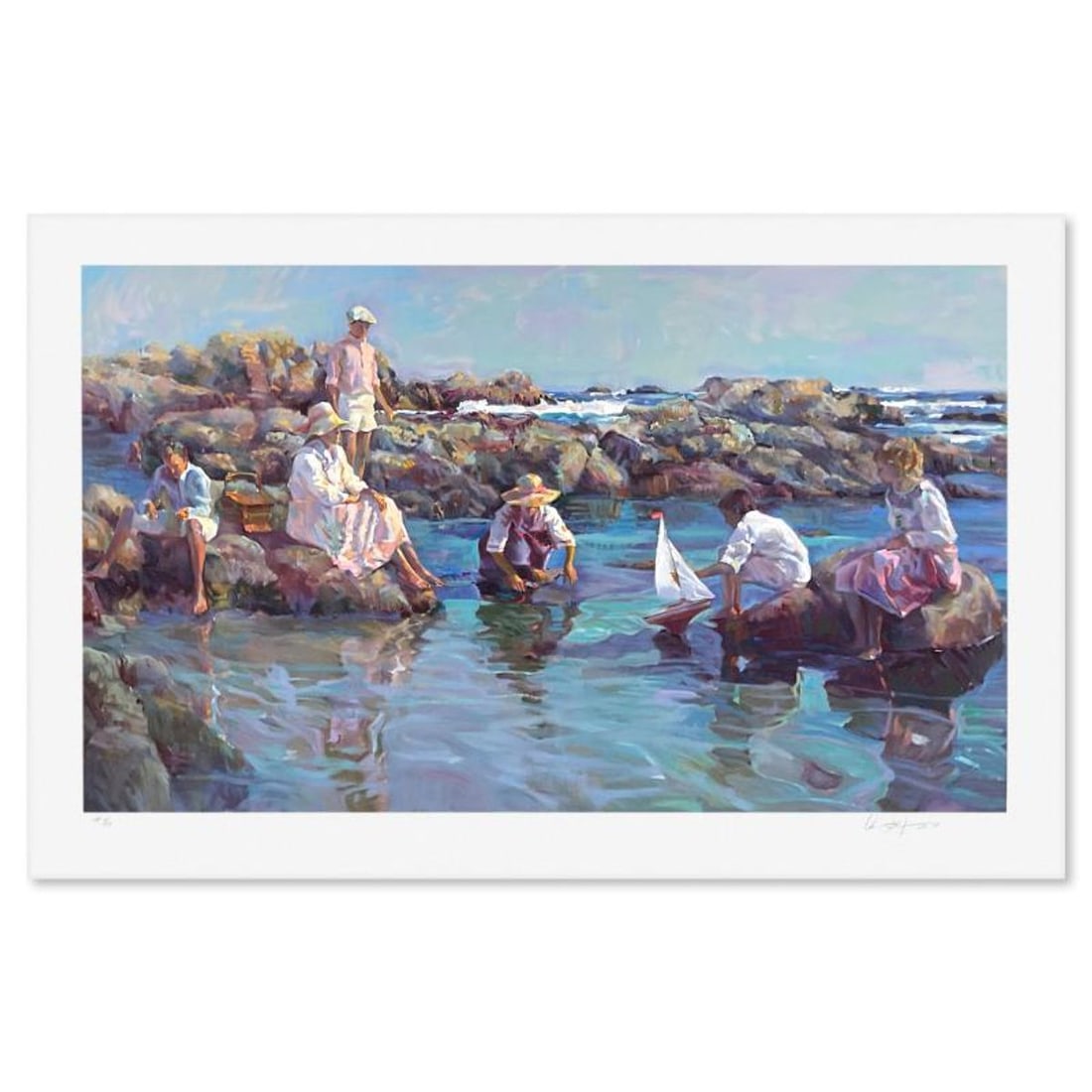Don Hatfield, "Seashore Playground" Limited Edition Printer's Proof, Numbered 1/11 and Hand Signed: Seashore Playground is a limited edition printer's proof on paper by Don Hatfield, numbered 1/11 and hand signed by the artist. Includes Letter of Authenticity. Measures approx. 31.5" x 48" (border), 