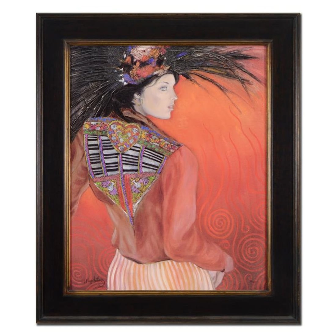 Jean-Paul Loppo Martinez, "Le Veste Brodee" Framed Limited Edition Textured Giclee on Board,: Le Veste Brodee is a limited edition textured giclee on board by Jean-Paul Loppo Martinez, numbered 12/150 and hand signed by the artist. This piece comes framed. Includes Letter of Authenticity. Meas