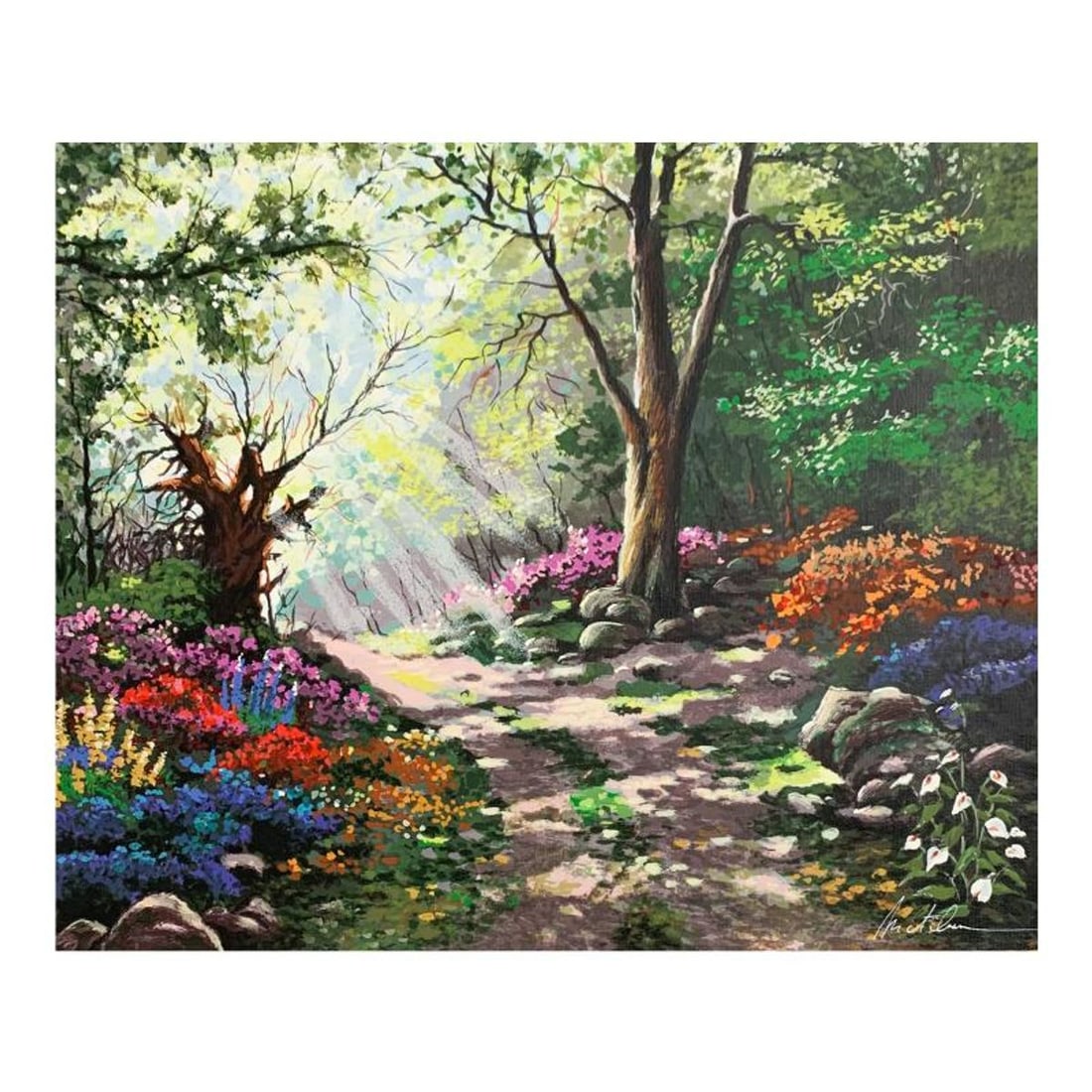 Anatoly Metlan, "Rays of Sunshine" Hand Signed Limited Edition Serigraph on Canvas with Letter of: Rays of Sunshine is a limited edition serigraph on canvas by Anatoly Metlan. It is numbered and hand signed and includes a letter of authenticity. Measures approximately 15" x 18" (image). Reference#: