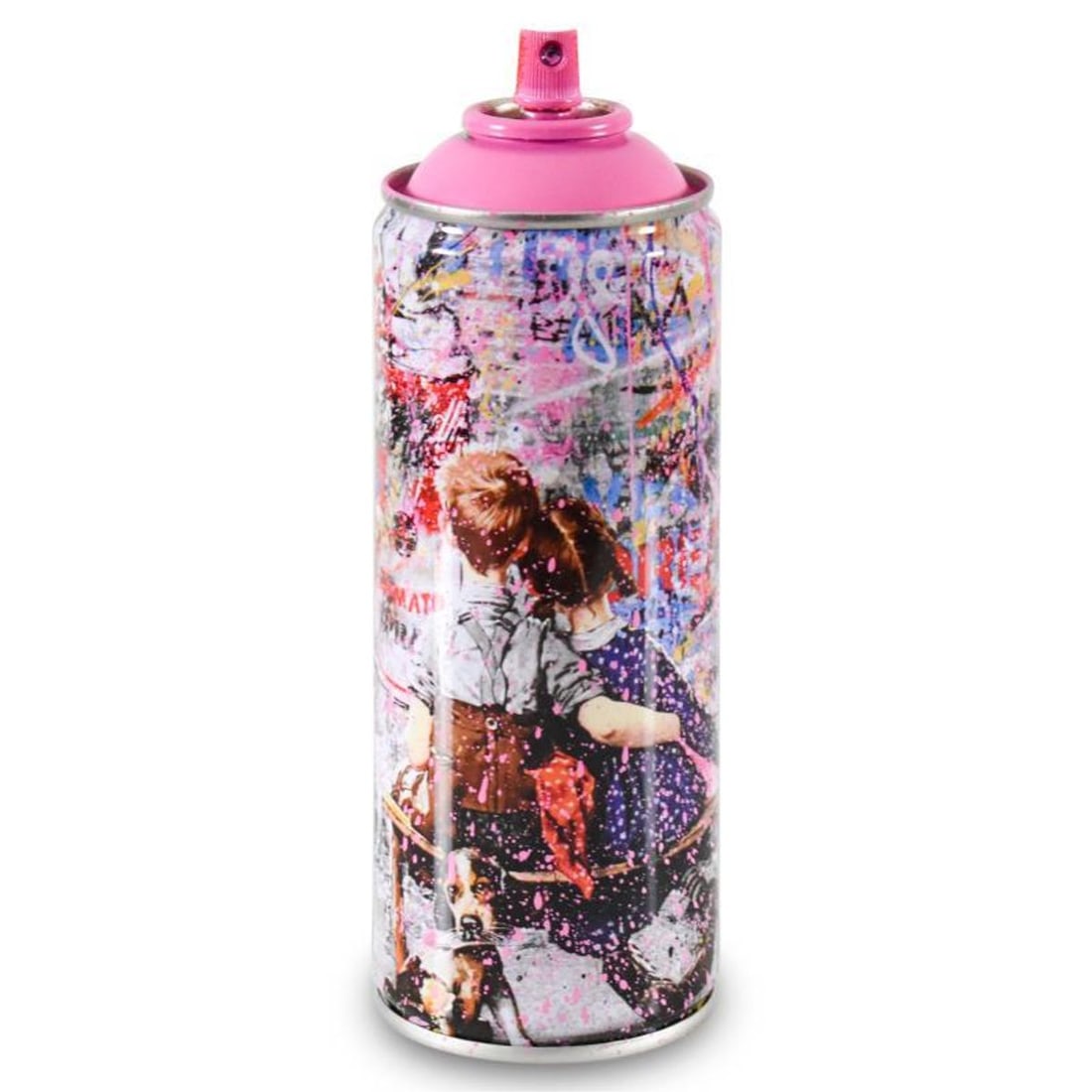 Mr. Brainwash- Mixed Media "Work Well Together": Artist: Mr. Brainwash. Medium: Mixed Media. Title: Work Well Together. Size: 7.5" x 2.5".