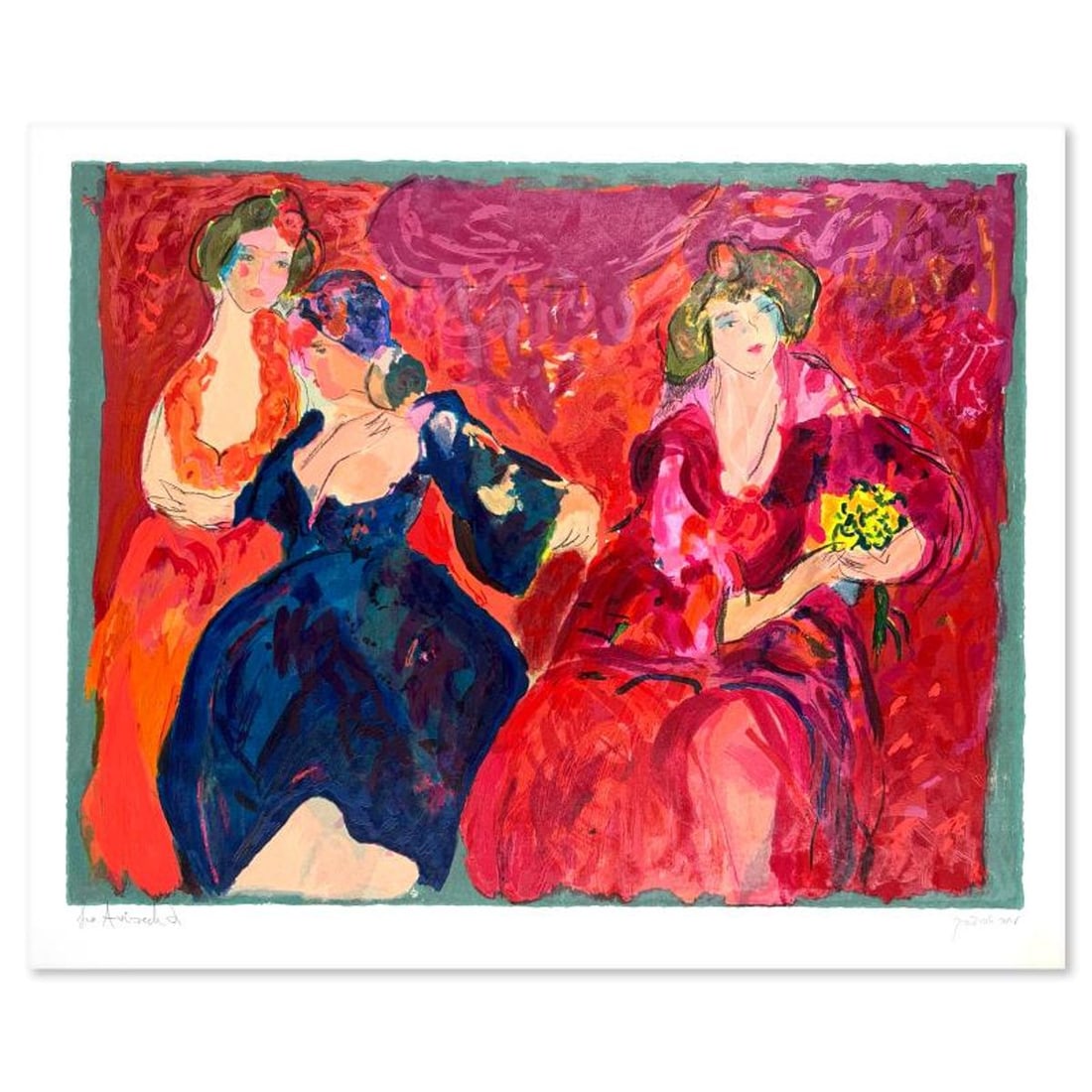 Lea Avizedek, Hand Signed, Numbered Limited Edition with Letter of Authenticity.: This is a limited edition on paper by Lea Avizedek. The piece comes hand signed by the artist, numbered, and with a letter of authenticity. Measures approximately 20" x 26". Reference#: 89754.