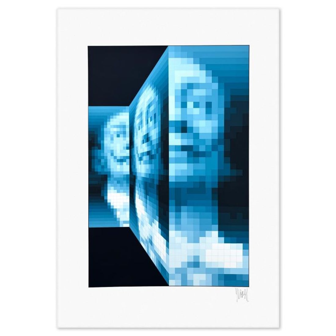 Yvaral (1934-2002), "Face of Dali 3" Limited Edition Serigraph, Numbered and Hand Signed with Letter: Face of Dali 3 is a limited edition serigraph on paper by Yvaral (1934-2002), numbered and hand signed by the artist. Includes Letter of Authenticity. Measures approx. 35" x 24.5" (border), 26" x 17.5