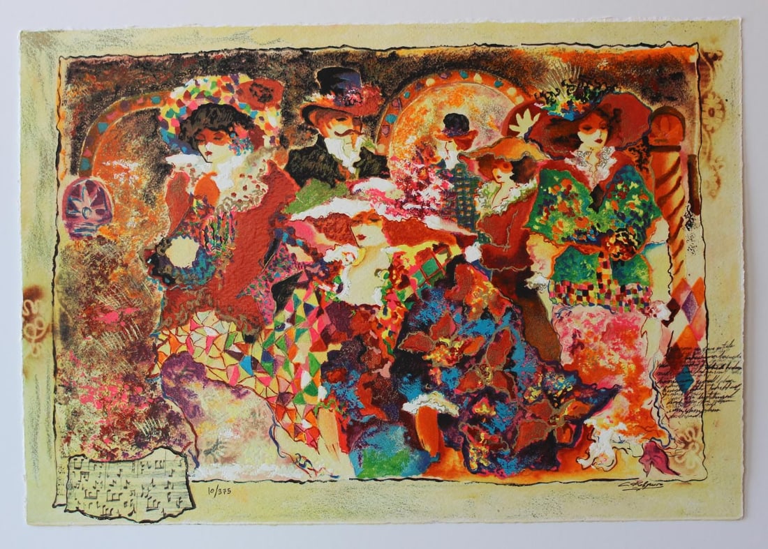 Sergey Kovrigo- Original Serigraph on Paper "Rendezvous": Artist: Sergey Kovrigo. Medium: Original Serigraph on Paper. Title: Rendezvous. Size: 13" x 18.5". Signature: Hand Signed by the Artist. Certificate of Authenticity: From the publisher. Reference#: 20