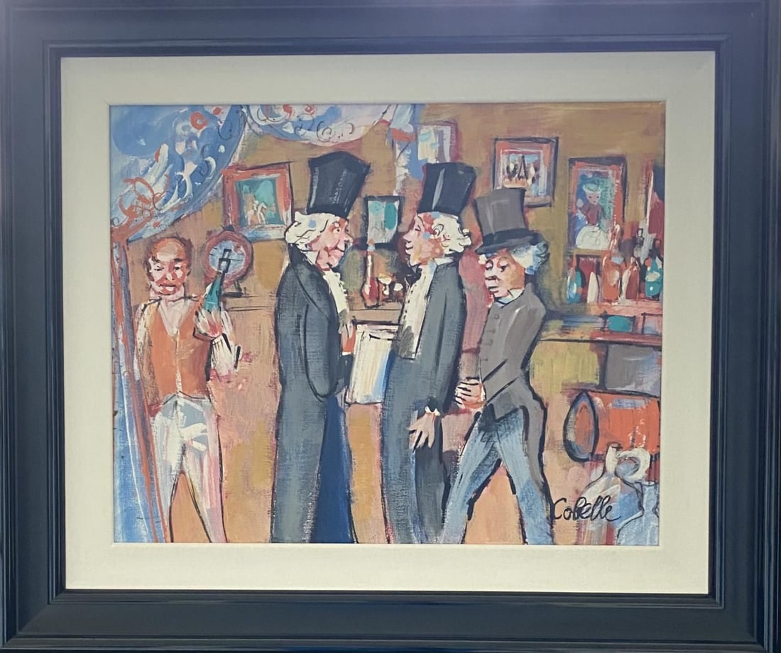 Charles Cobelle- Original Acrylic Painting on canvas: Artist: Charles Cobelle. Medium: Original Acrylic Painting on canvas. Measures approx. 24" x 30" (framed). Signature: Signed. Reference#: 25080.