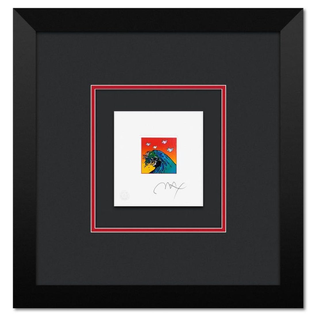 Peter Max, "Great Wave with Doves" Framed Limited Edition Lithograph, Numbered and Hand Signed with: Great Wave with Doves is a limited edition lithograph on paper by Peter Max, numbered and hand signed by the artist. This piece comes framed. Includes Certificate of Authenticity from Peter Max Studio