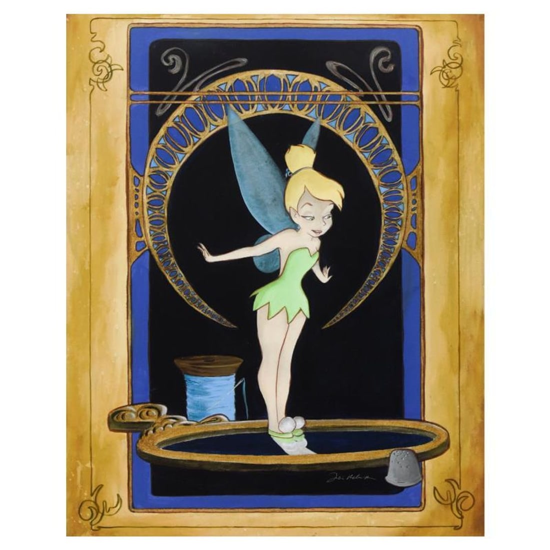 Tricia Buchanan-Benson, "Tink's Reflection" Limited Edition on Gallery Wrapped Canvas from Disney