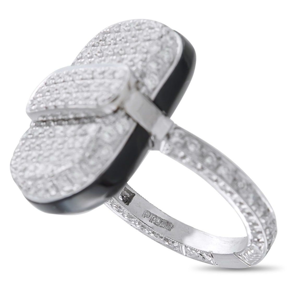 PLATINUM 1.30CT DIAMOND RING - 4