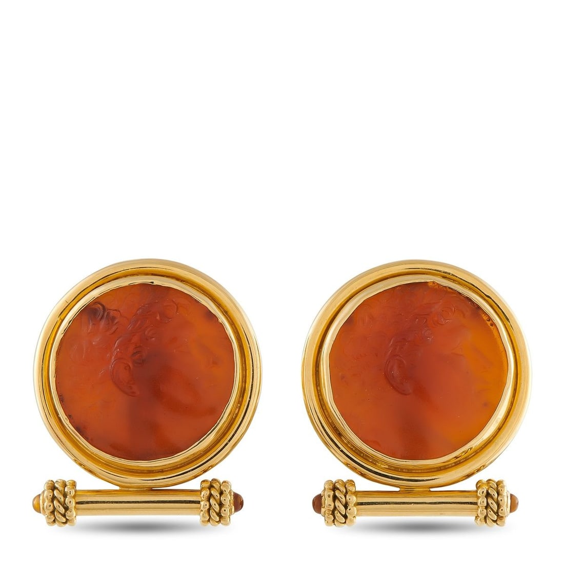 ELIZABETH LOCKE 18K YELLOW GOLD VENETIAN GLASS CLIP-ON EARRINGS (1 of 5)
