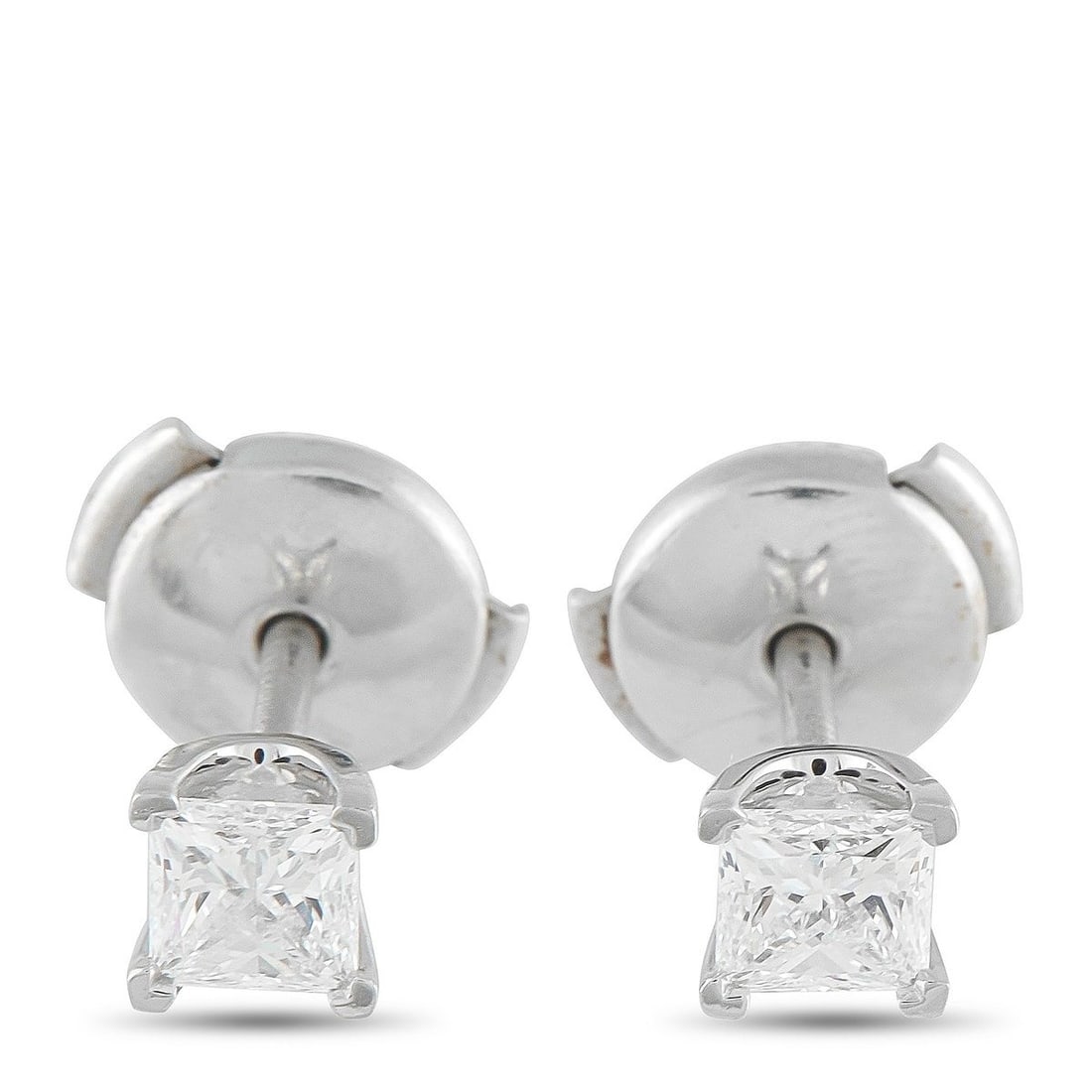 TIFFANY & CO. PLATINUM 0.64CT DIAMOND STUD EARRINGS (1 of 4)