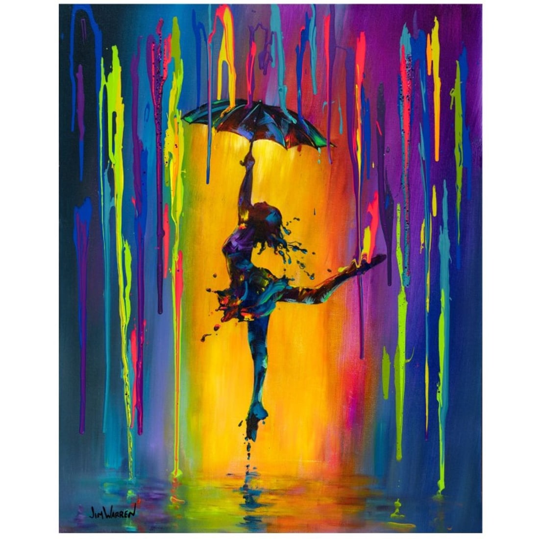 Jim Warren, "The Joy of Creating" Hand Signed, Artist Embellished AP Limited Edition Giclee on: The Joy of Creating is an AP numbered, artist embellished limited edition giclee on canvas by Jim Warren. The piece is hand signed and accompanied by a letter of authenticity. Measures approximately 3