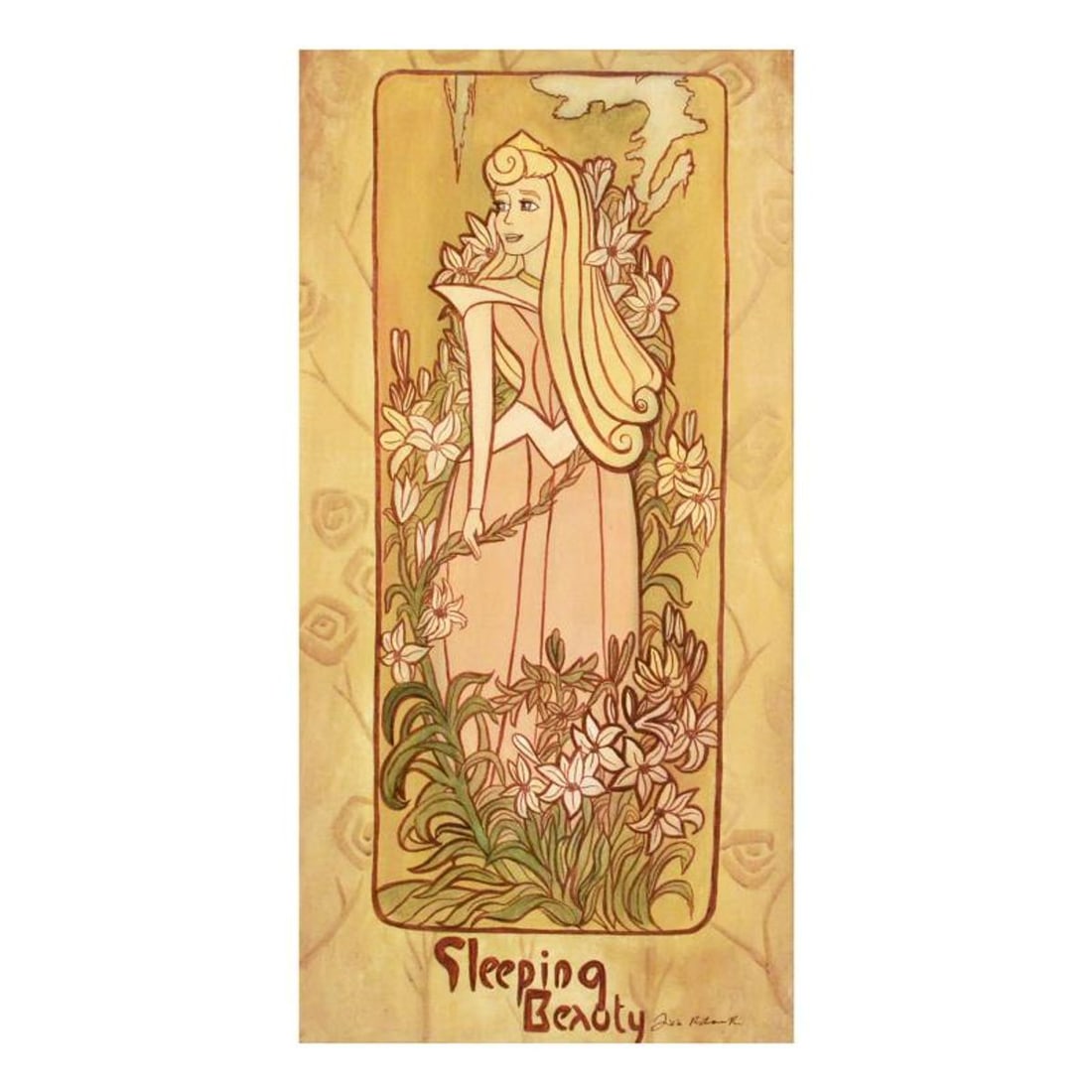 Tricia Buchanan-Benson, "Sleeping Beauty" from a Sold-Out Limited Edition on Canvas from Disney Fine: Sleeping Beauty is from a sold-out limited edition giclee on canvas by Tricia Buchanan-Benson, numbered and hand signed by the artist. This piece is licensed by Disney Fine Art. Includes Letter of Aut