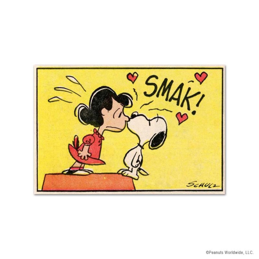 Peanuts, "SMAK!" Hand Numbered Limited Edition Fine Art Print with Certificate of Authenticity.: A vibrant and striking edition portraying the simple yet emotive art of Charles. M. Schulz, creator of PEANUTS . You'll love the color, it really POPS in person! A celebration of the classic comic sty