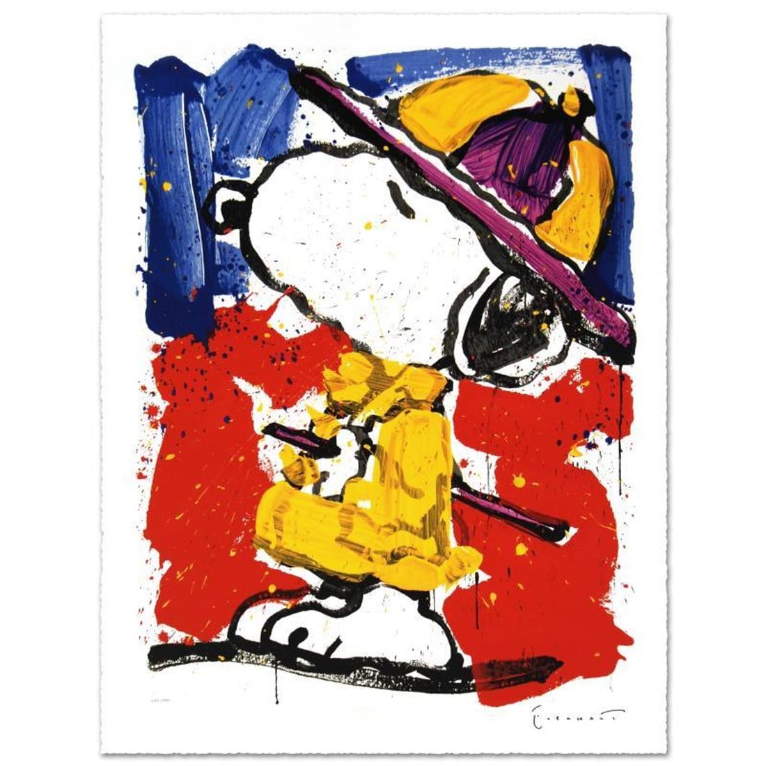 Prada Puss Limited Edition Hand Pulled Original Lithograph by Renowned Charles Schulz Protege, Tom: Prada Puss is a limited edition hand pulled original lithograph on museum quality deckle-edge paper, numbered and hand signed by Tom Everhart. This is one of the final Everhart editions to be created 