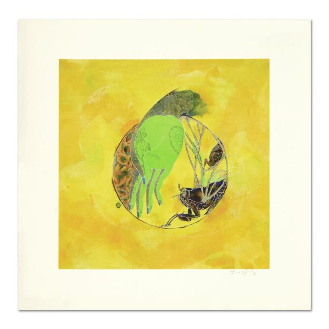 Lu Hong "Mudra Varada, Intention" Hand Signed Limited Edition Giclee with Letter of Authenticity.: Mudra Varada, Intention is an limited edition giclee on canvas, by Lu Hong. Hand signed by the artist, this piece comes with a letter of authenticity. Measures approx. 10" x 10" (image). Reference#: 9