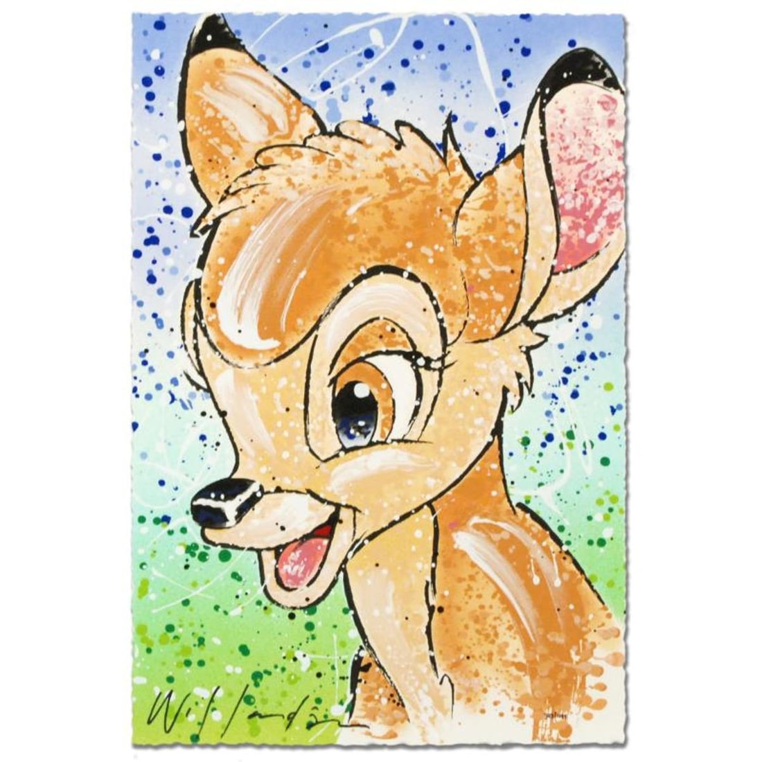 David Willardson, "The Buck Stops Here" Hand Signed Limited Edition Disney Serigraph with Letter of: The Buck Stops Here is a Disney Fine Art limited edition serigraph on deckle-edge paper by David Willardson. Featuring Bambi imagery, the piece is numbered and hand signed by the artist. Includes Cert