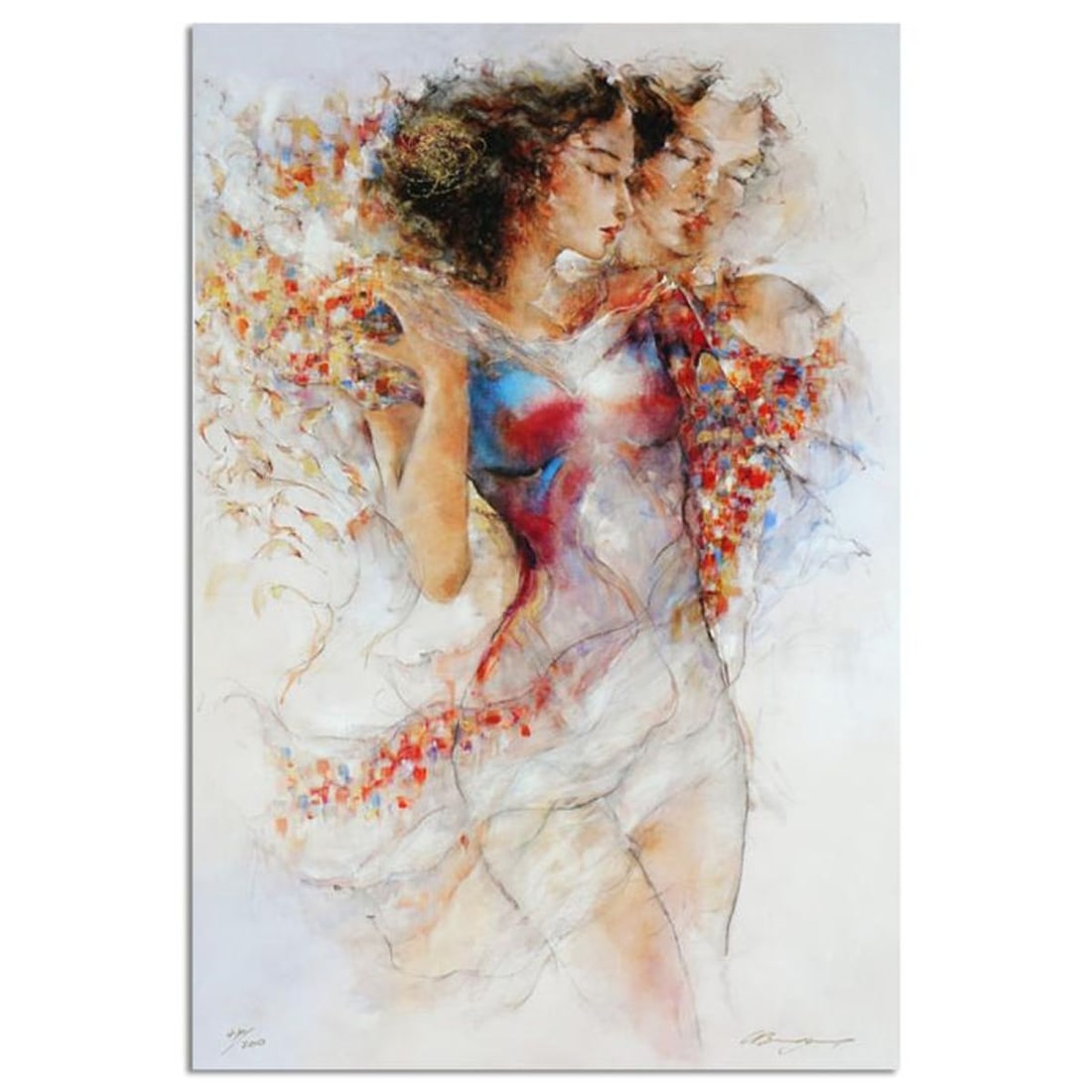 Gary Benfield, "Devotion" Limited Edition on Canvas with Goldleaf Accents, Numbered and Hand Signed (1 of 1)