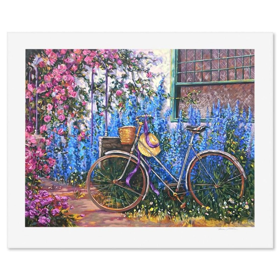 Henri Plisson (1933-2006), "Rose Cottage" Limited Edition Printer's Proof Serigraph, Numbered and: Rose Cottage is a limited edition printer's proof serigraph on paper by Henri Plisson (1933-2006), numbered and hand signed by the artist. Includes Letter of Authenticity. Measures approx. 29.5" x 35"