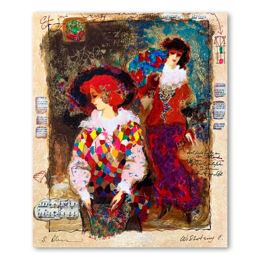 Alexander Galtchansky (1959-2008) and Tanya Wissotzky (1959-2006), "Memories of Venice" Hand Signed: Memories of Venice is a limited edition serigraph on deckle edged paper by Alexander Galtchansky (1959-2008) and Tanya Wissotzky (1959-2006). It is numbered and hand signed and includes a letter of au