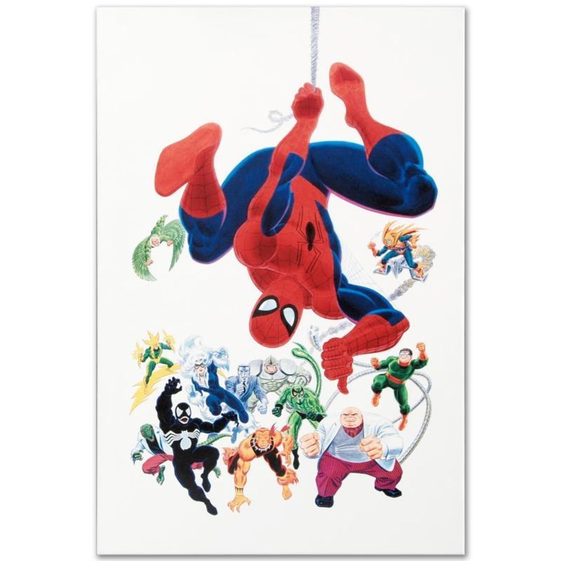 Marvel Comics "Marvel Visionaries" Numbered Limited Edition Giclee on Canvas by John Romita Sr. with: A piece of comic book history, this limited edition, from original art by John Romita Sr., depicts Spider-Man and a team of Marvel villains. John Romita began his career in comics in the 1950's doing 