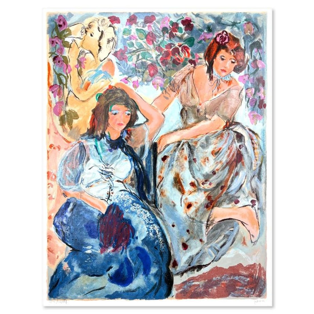 Lea Avizedek, Hand Signed, Numbered Limited Edition with Letter of Authenticity.: This is a limited edition on paper by Lea Avizedek. The piece comes hand signed by the artist, numbered, and with a letter of authenticity. Measures approximately 39" x 30". Reference#: 89767.
