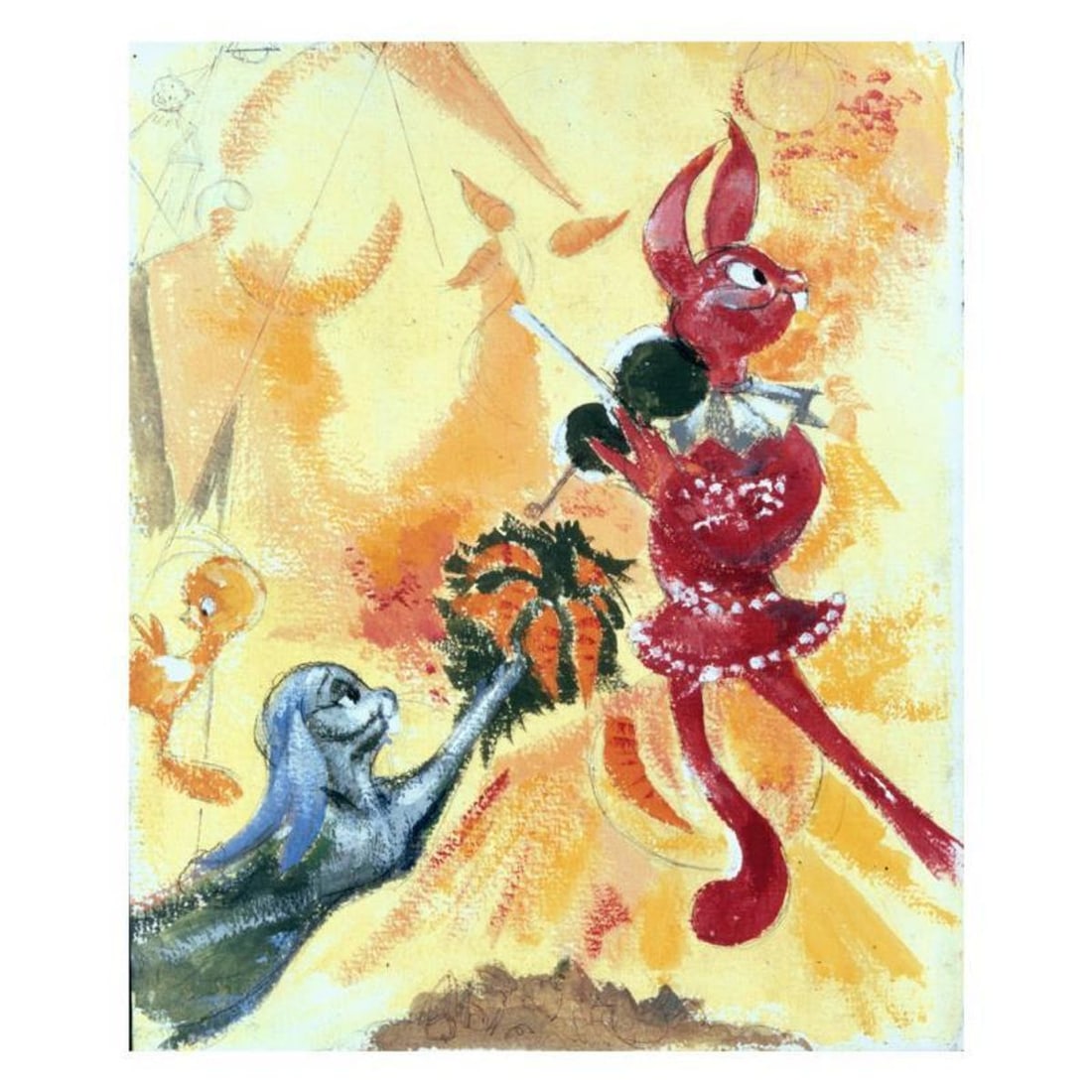 Chuck Jones "14 Carrot Offering" Hand Signed Limited Edition Fine Art Stone Lithograph.: 14 Carrot Offering is a limited edition stone lithograph on paper. The piece is numbered, hand signed by Chuck Jones (1912-2002), and includes a Certificate of Authenticity! Measures Approx: 12" x 15"