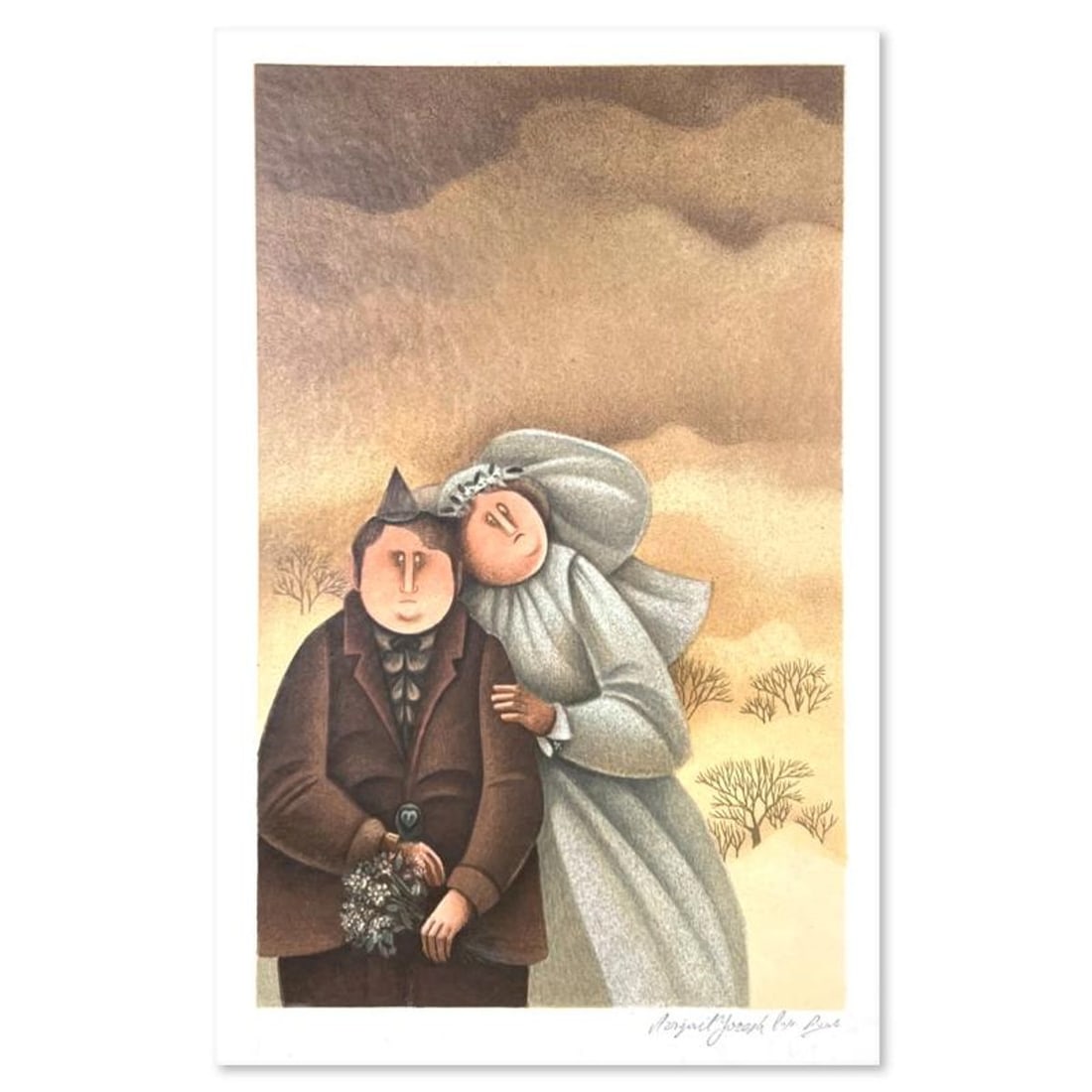 Avigail Yoresh, Limited Edition Serigraph, Hand Signed and Numbered with Letter of Authenticity.: This is a limited edition serigraph on paper by Avigail Yoresh. The piece comes hand signed by the artist, numbered, and with a letter of authenticity. Measures approximately 11" x 7". Reference#: 940