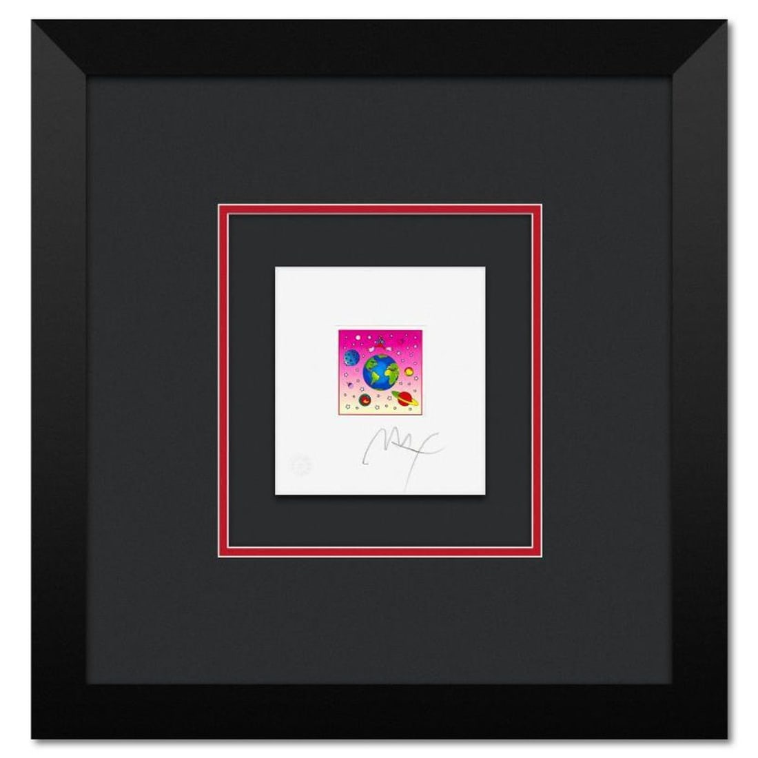 Peter Max, "Cosmic Runner with Planets" Framed Limited Edition Lithograph, Numbered and Hand Signed: Cosmic Runner with Planets is a limited edition lithograph on paper by Peter Max, numbered and hand signed by the artist. This piece comes framed. Includes Certificate of Authenticity from Peter Max S